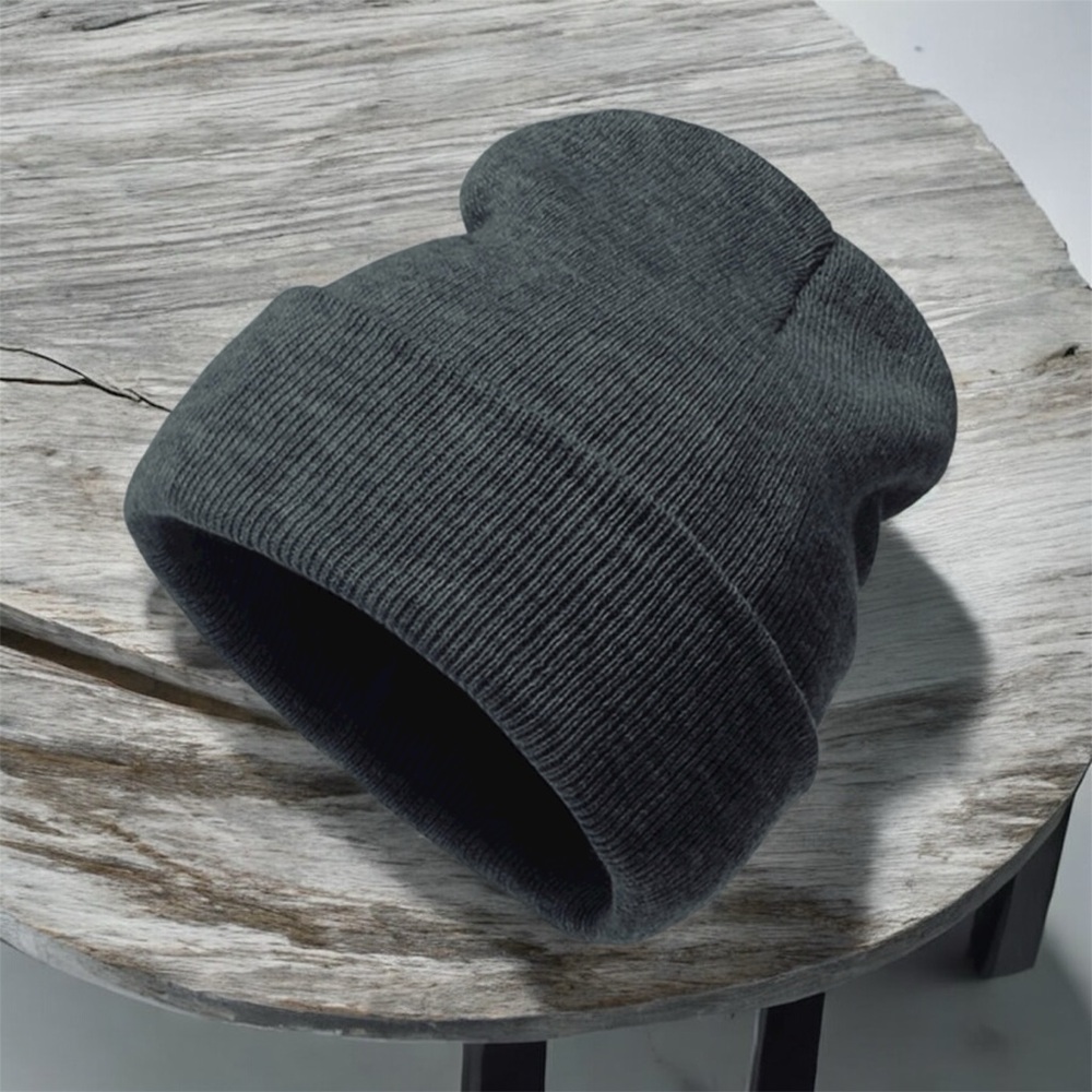 2 for $30 🆕Classic Dark Grey Adult Knit Beanie